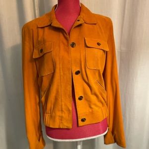 CAROLINA HERRERA SIENNA COLOR SUADE JACKET